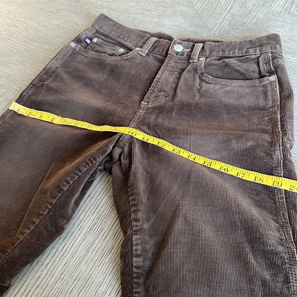 Polo by Ralph Lauren - High-Waisted, Flare-Leg, Chocolate-Brown Jeans - SZ 6 - Picture 8 of 15